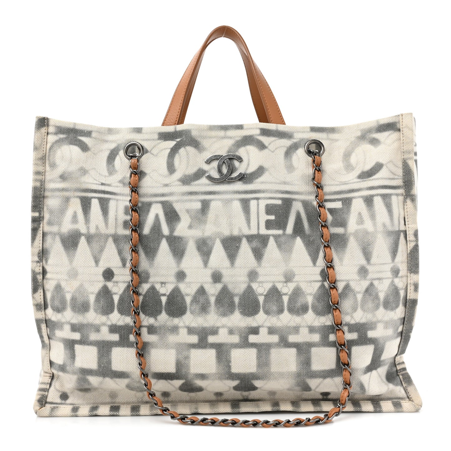 Canvas Large Iliad Shopping Tote Beige