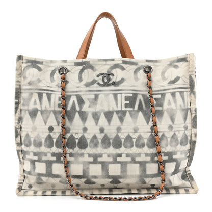 Chanel Canvas Large Iliad Shopping Tote Beige 1 of 13