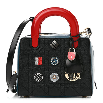 Christian Dior Goatskin Calfskin Cannage Beaded Lily Tote Multicolor 1 of 11