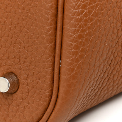 Hermes Taurillon Clemence Picotin Lock 22 MM Gold 11 of 13