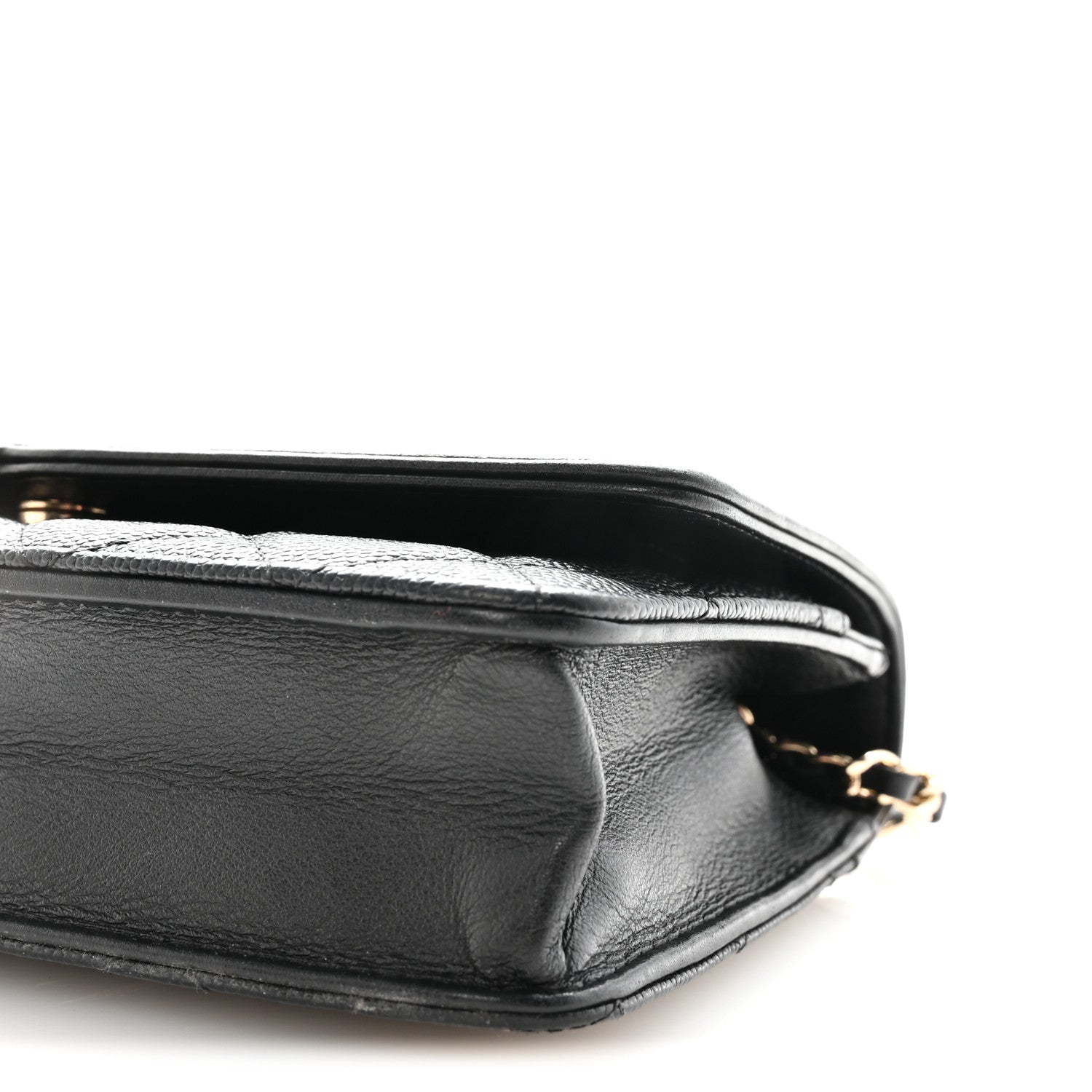 Chanel Caviar Quilted CC Filigree Wallet On Chain WOC Black 11 of 11