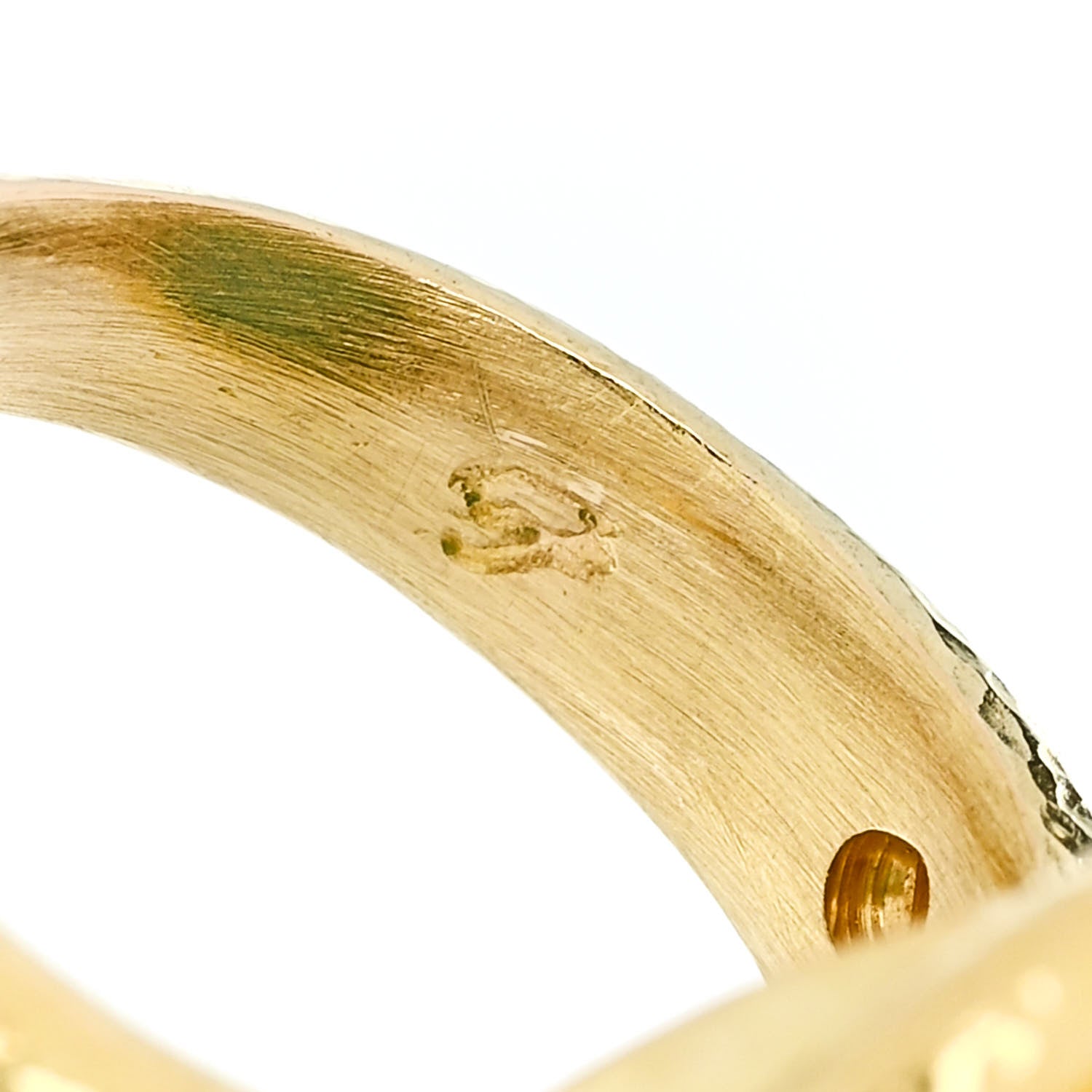 Elizabeth Locke 18K Yellow Gold Diamond Turquoise Sleeping Beauty Ring 53 6.25 6 of 6