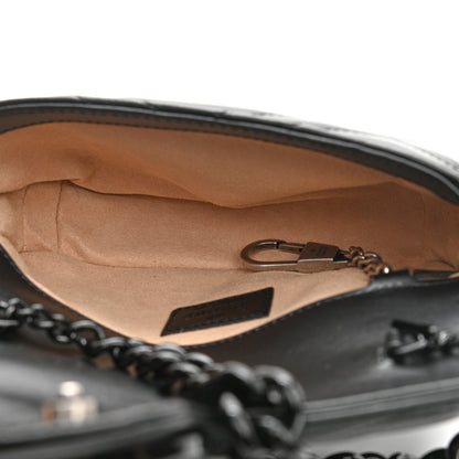 Gucci Calfskin Matelasse Monochrome GG Marmont Chain Belt Bag Black 5 of 11