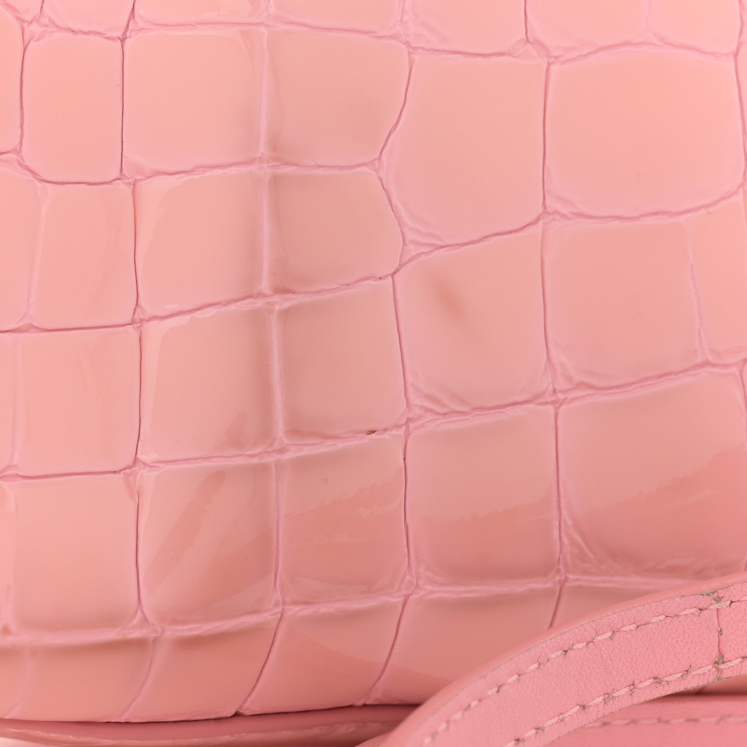 Balenciaga Patent Crocodile Embossed Classic Silver Hardware Nano City Light Pink 14 of 14
