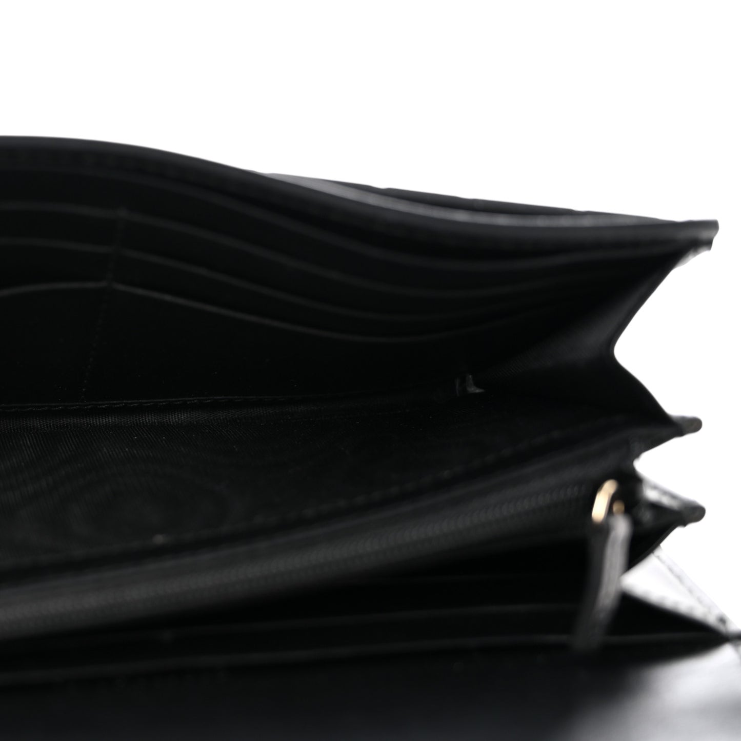 Microguccissima Bow Continental Wallet Black