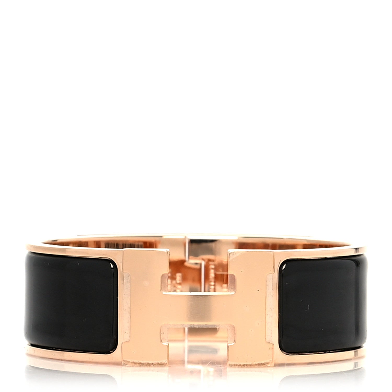 Hermes Enamel Wide Clic Clac H Bracelet PM Black 1 of 5