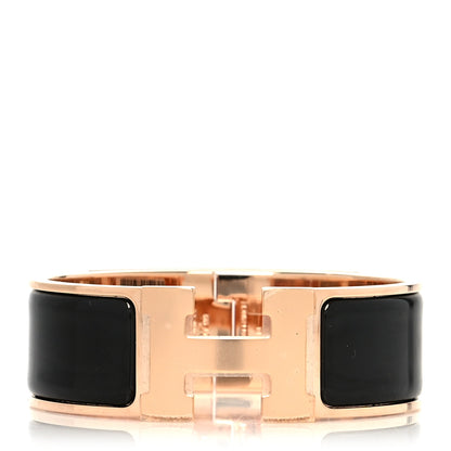 Hermes Enamel Wide Clic Clac H Bracelet PM Black 1 of 5