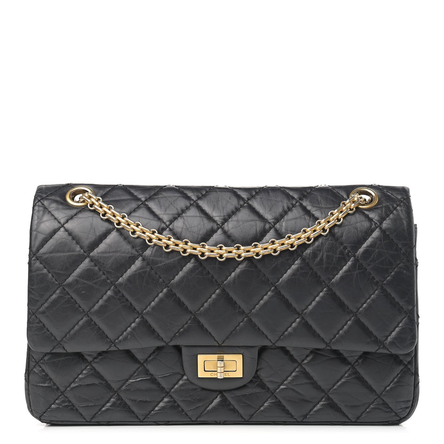 Chanel Aged Calfskin Quilted 2.55 Reissue 227 Flap Black 1 of 14