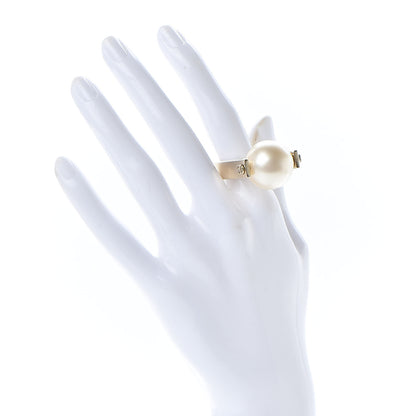 Chanel Pearl CC Ring 7 Gold 2 of 5