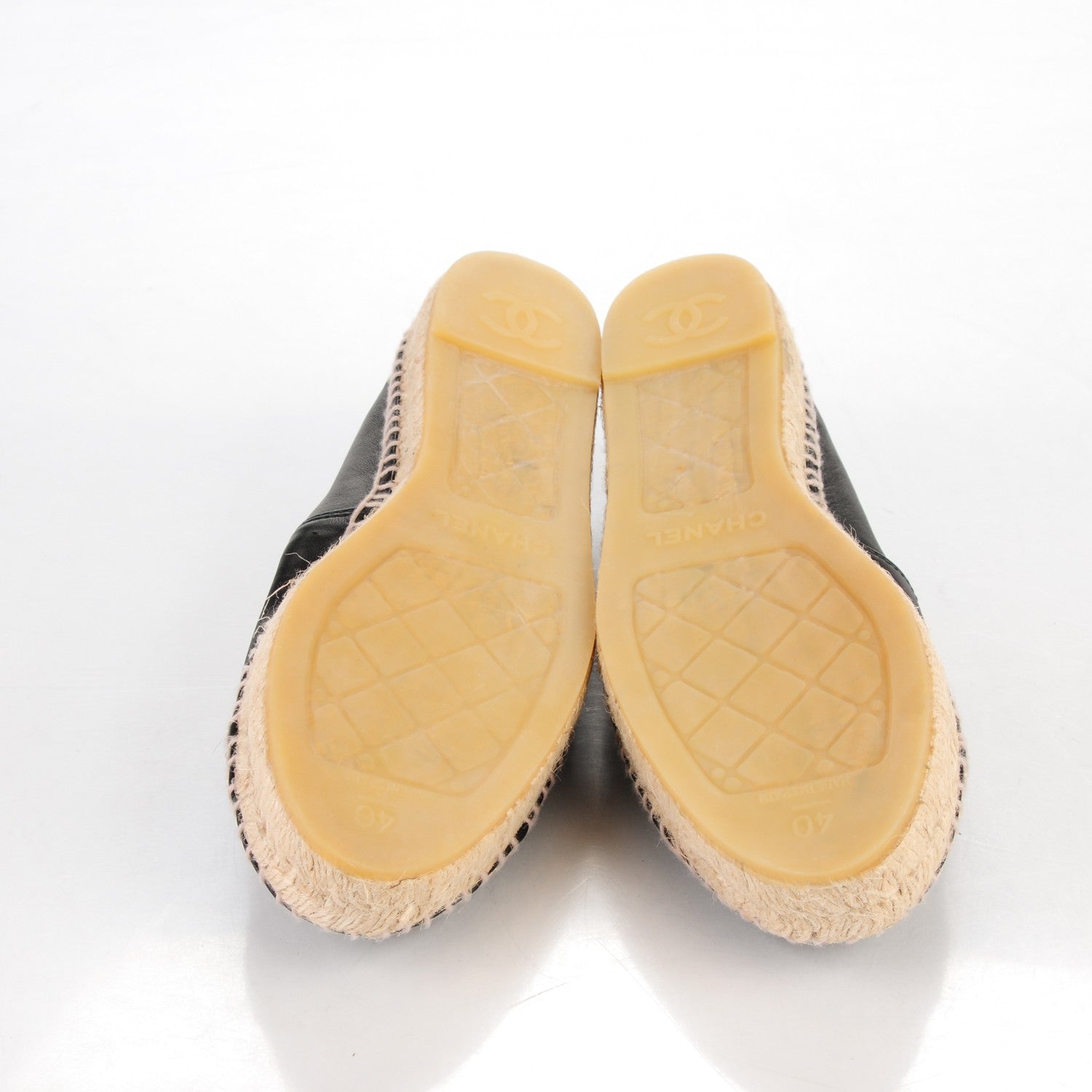 Chanel Lambskin CC Espadrilles 40 Black 5 of 10