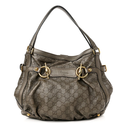 Gucci Guccissima Medium Jockey Tote Grey 1 of 11