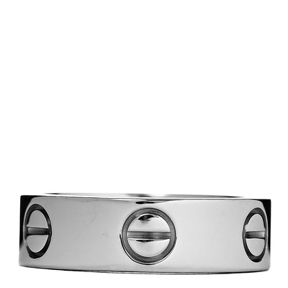 Cartier 18K White Gold 5.5mm LOVE Ring 51 5.75 3 of 4