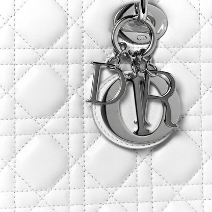 Christian Dior Lambskin Cannage Medium Lady Dior White 8 of 10