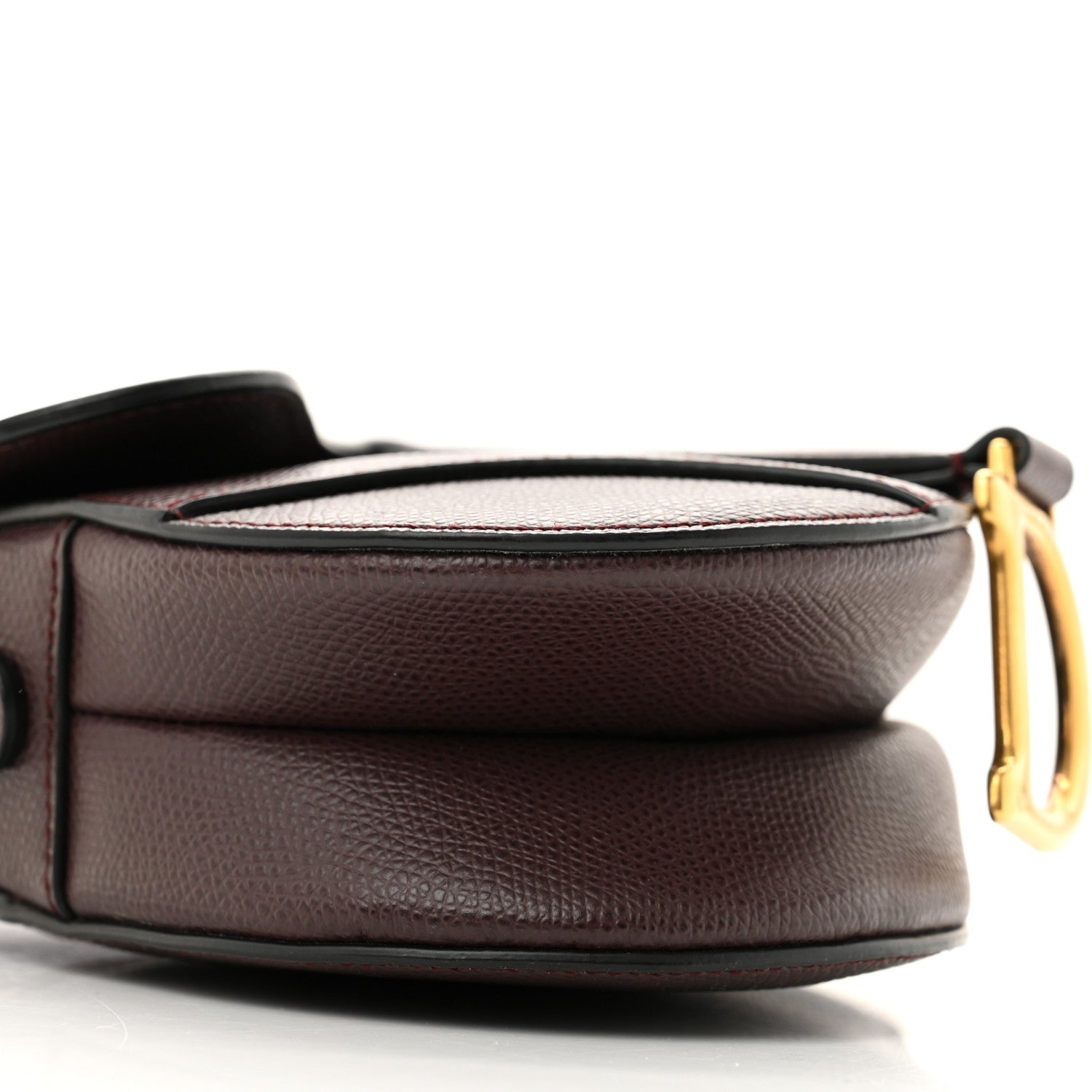 Christian Dior Grained Calfskin Mini Saddle Bag Plum 9 of 12