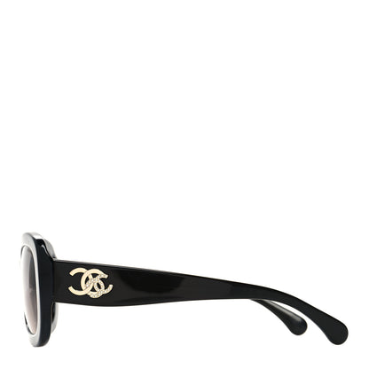 Chanel Acetate Crystal CC Rectangle Sunglasses 5468B Brown 3 of 8