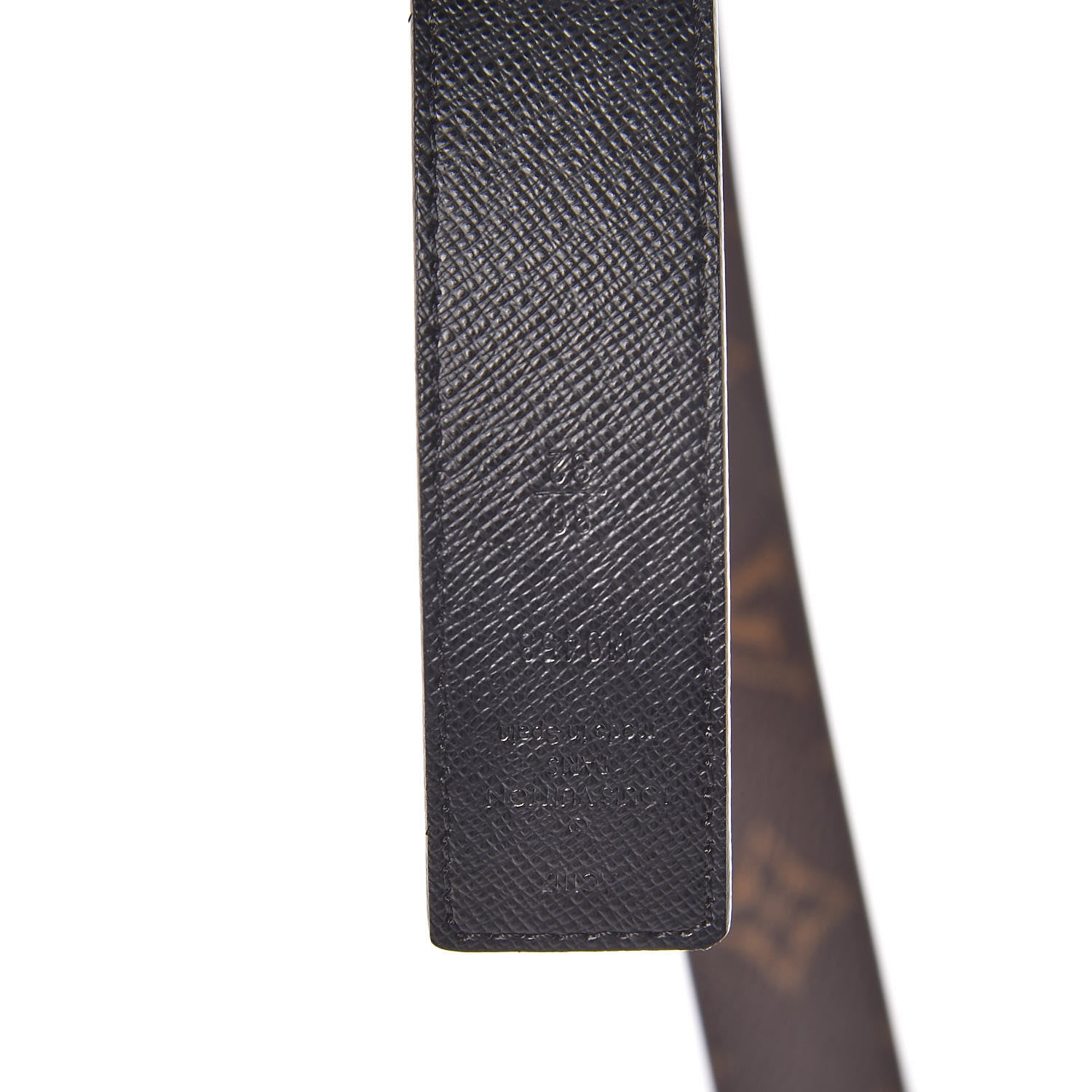 Louis Vuitton Calfskin Monogram 30mm LV Initiales Reversible Belt 80 32 Black 6 of 7
