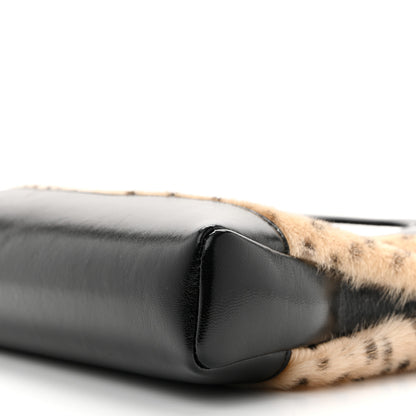 Chanel Shiny Lambskin Pony Hair Cheetah Printed Mini 31 Shopping Bag  Light Beige Black Light Beige Black 17 of 26