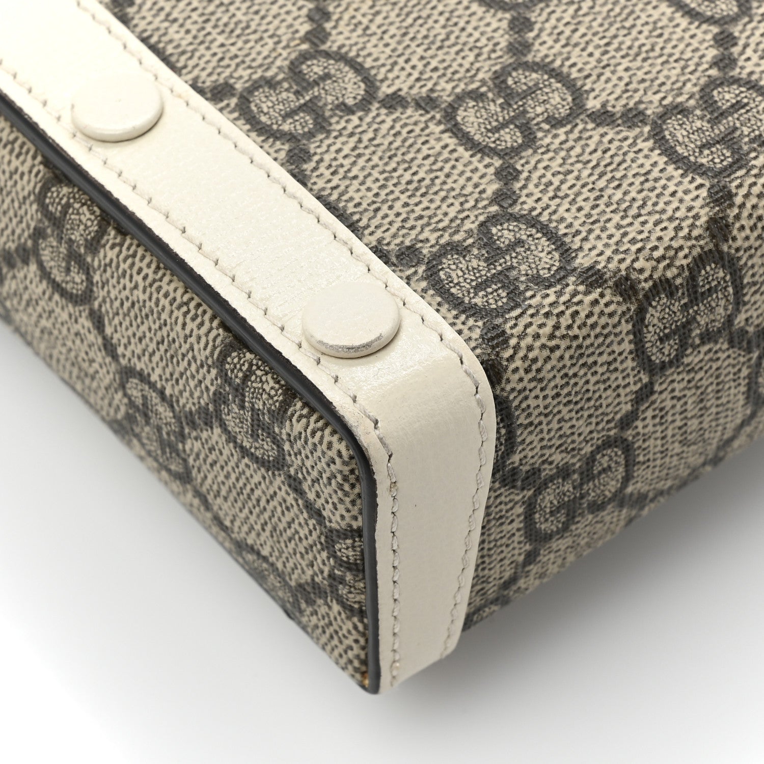 Gucci GG Supreme Monogram Azalea Calfskin Mini Horsebit 1955 Crossbody Bag Beige Ebony Mystic White 14 of 15