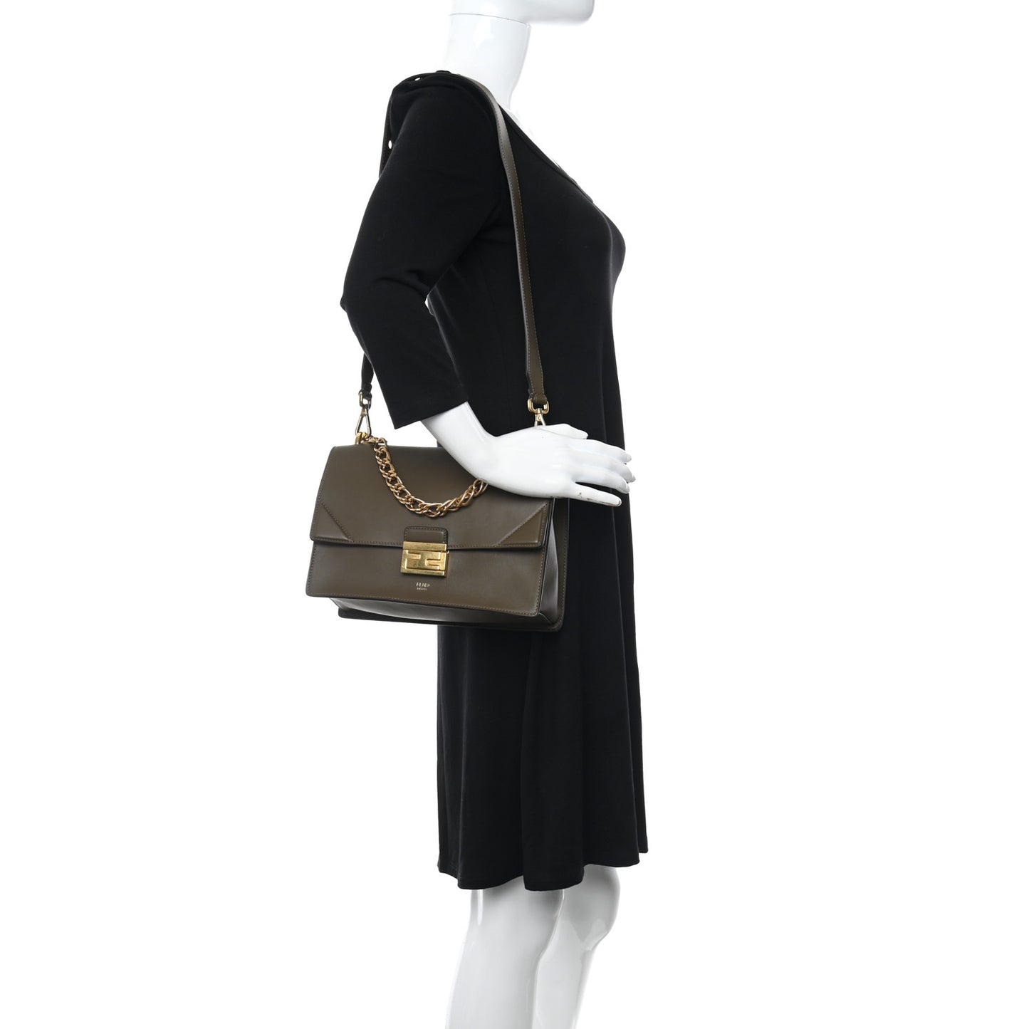 Vitello Grace Matte F is Fendi Kan U Shoulder Bag Wood