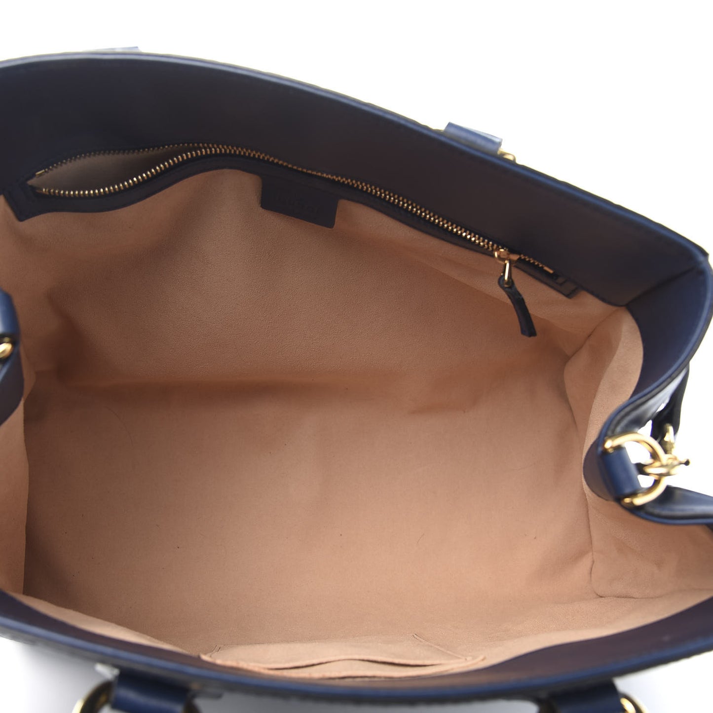 Soft Guccissima Signature Top Handle Tote Bag Blue Agata