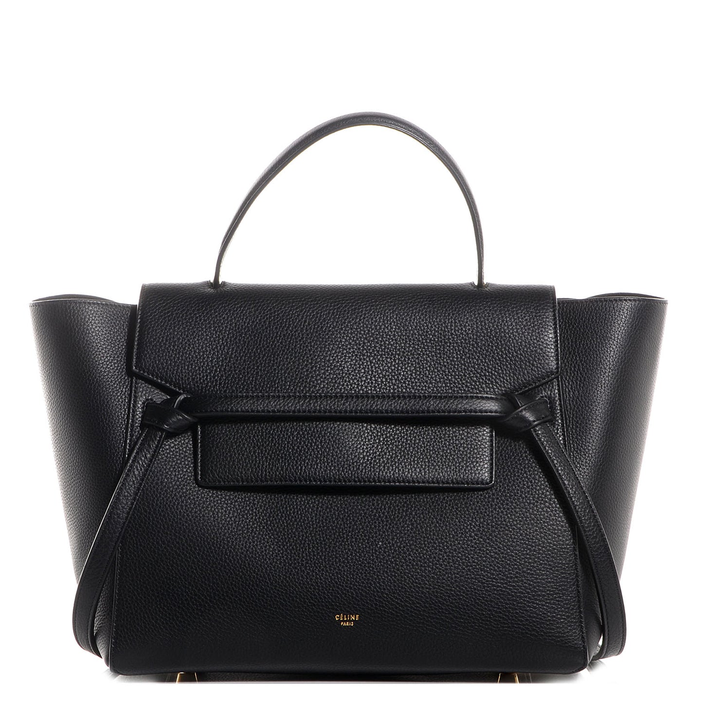 Drummed Calfskin Mini Belt Bag Black