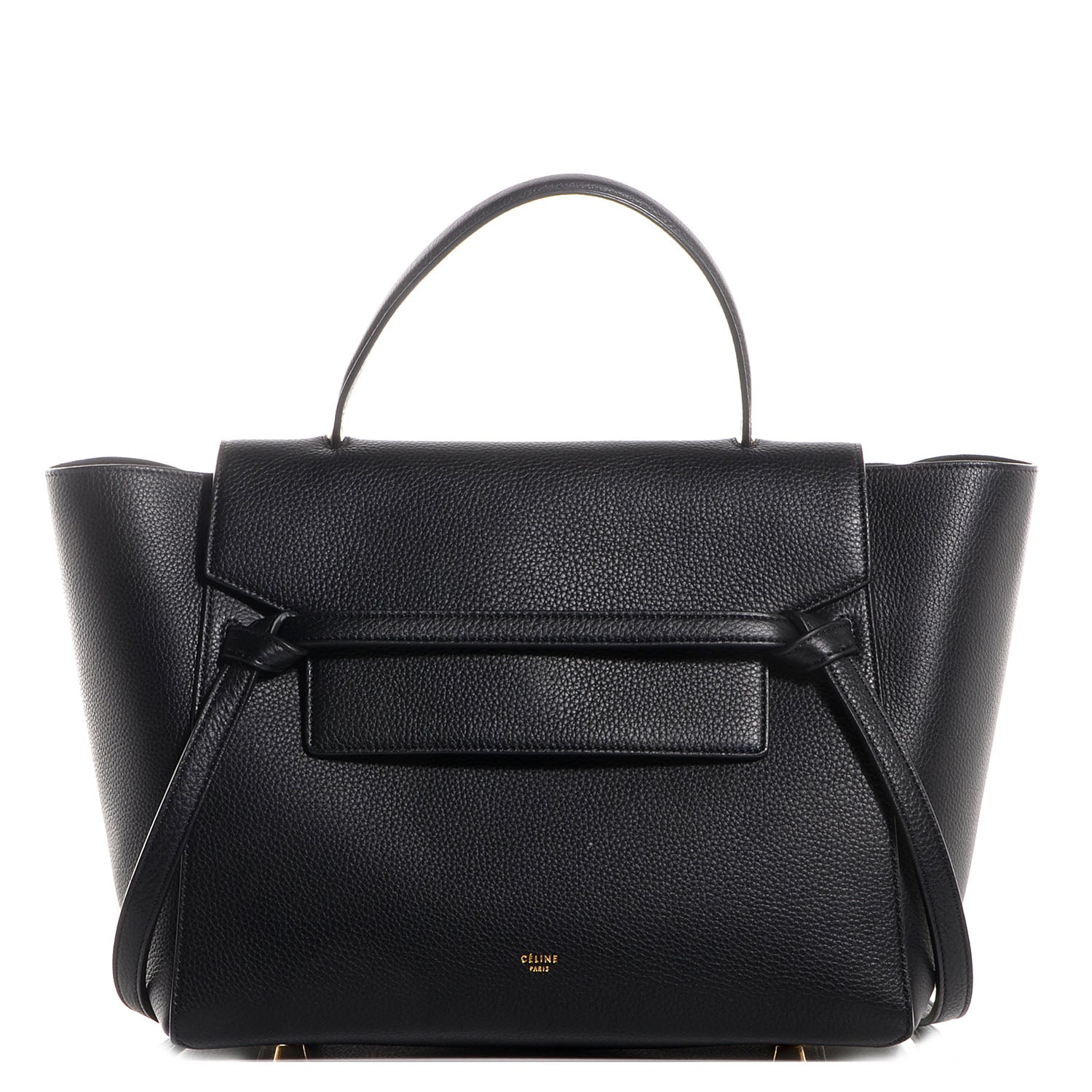 Celine Drummed Calfskin Mini Belt Bag Black 1 of 8