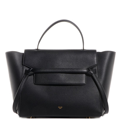 Celine Drummed Calfskin Mini Belt Bag Black 1 of 8