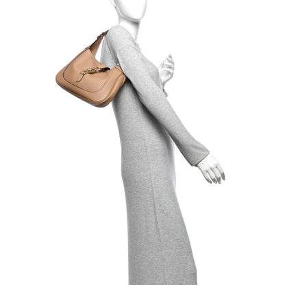 Gucci Grained Calfskin Web Medium Jackie 1961 Hobo Taupe 2 of 10