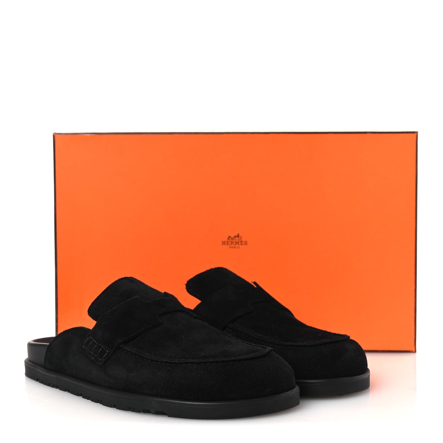 Suede Calfskin Go Mules 39 Black