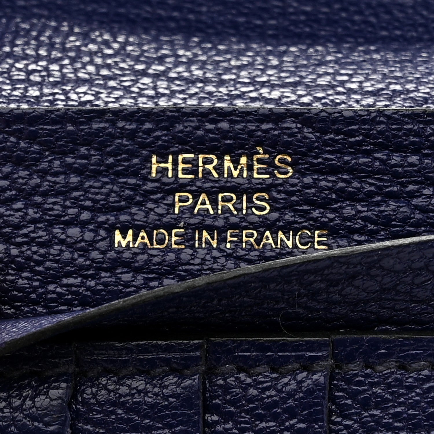 Hermes Chevre Mysore Bearn Compact Wallet Bleu Encre 6 of 6