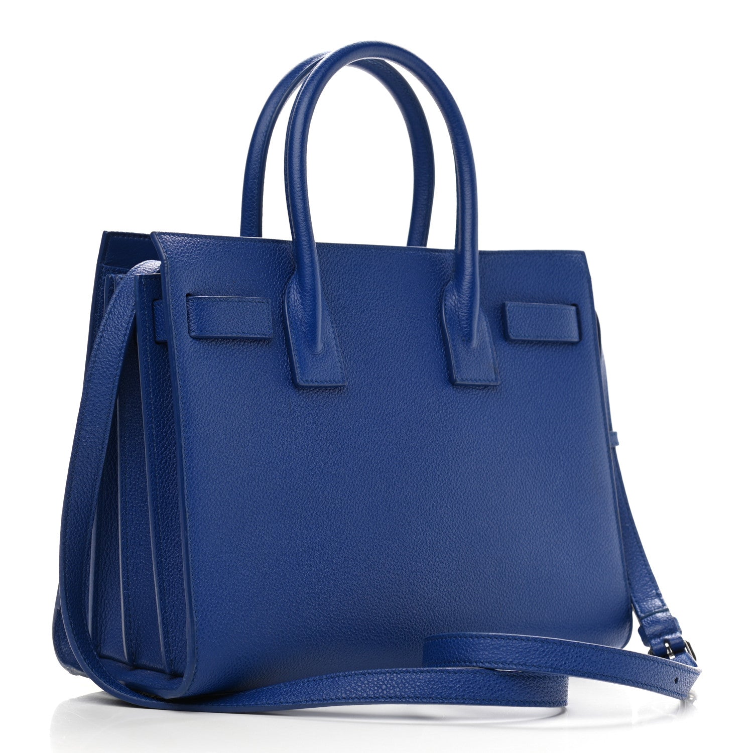 Saint Laurent Grained Calfskin Baby Sac De Jour Flash Blue 3 of 14
