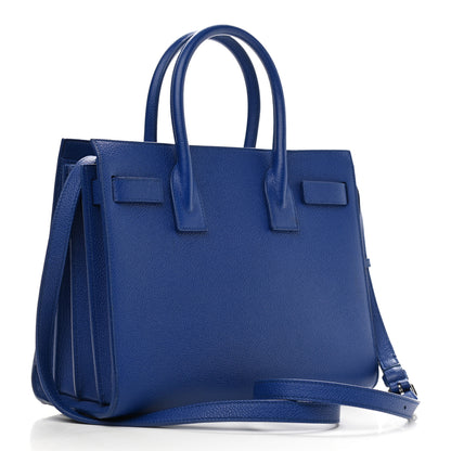 Saint Laurent Grained Calfskin Baby Sac De Jour Flash Blue 3 of 14