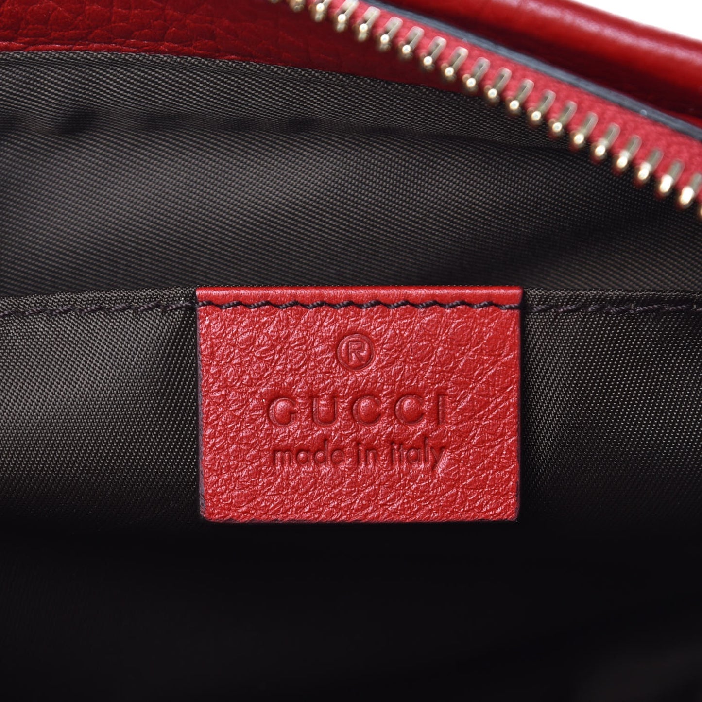 Pebbled Calfskin Soho Cosmetic Case Tabasco Red