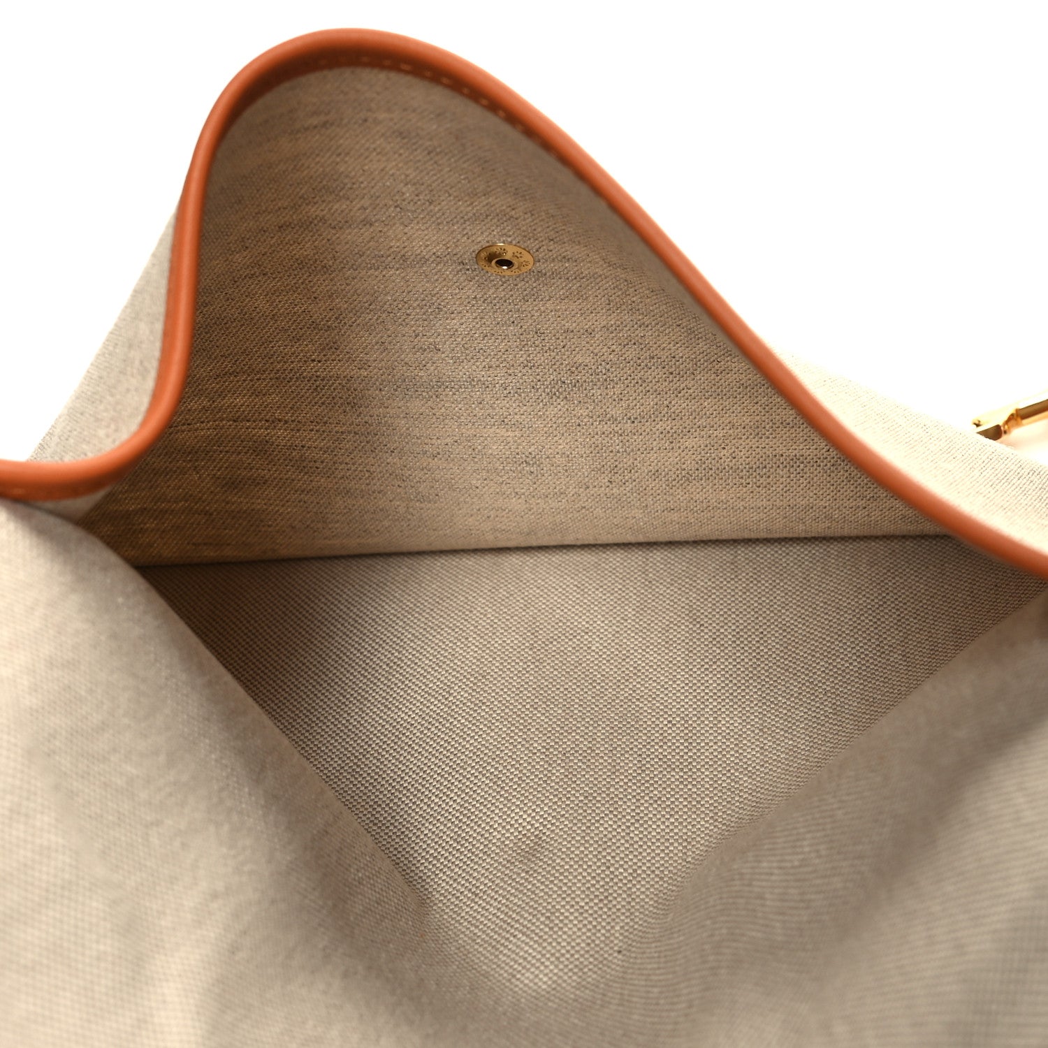 MCM Calfskin Linen Large Munchen Tote Cognac 7 of 12