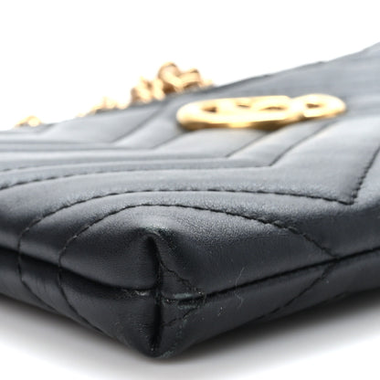 Gucci Calfskin Matelasse Mini GG Marmont Chain Bag Black 8 of 10