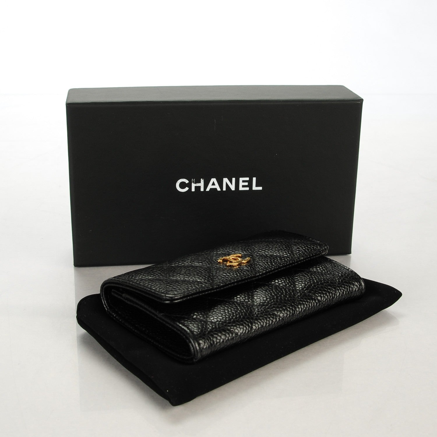 Chanel Caviar Quilted Flap Card Holder Black 4 of 9