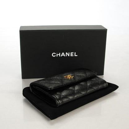 Chanel Caviar Quilted Flap Card Holder Black 4 of 9
