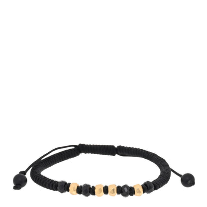 David Yurman 18K Yellow Gold Black Onyx Nylon Fortune Woven Bracelet Black 1 of 3