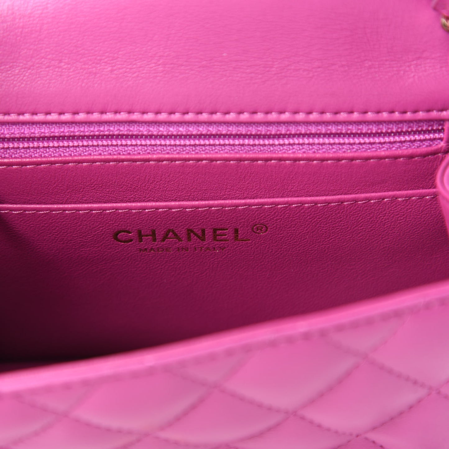 Lambskin Quilted Mini Square Flap Purple