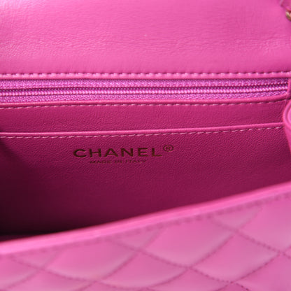 Chanel Lambskin Quilted Mini Square Flap Purple 8 of 11