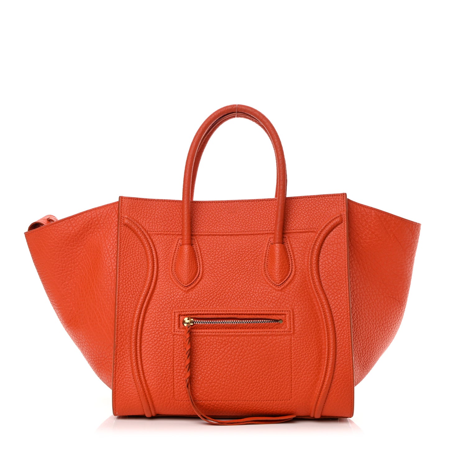 Grained Calfskin Medium Phantom Luggage Burnt Orange