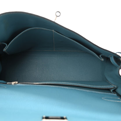 Hermes Togo Kelly Retourne 32 Blue Jean 5 of 10