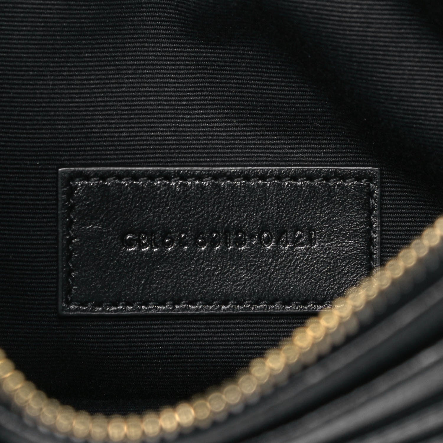 Saint Laurent Grain De Poudre Chevron Monogram Large Bill Pouch Black 7 of 7