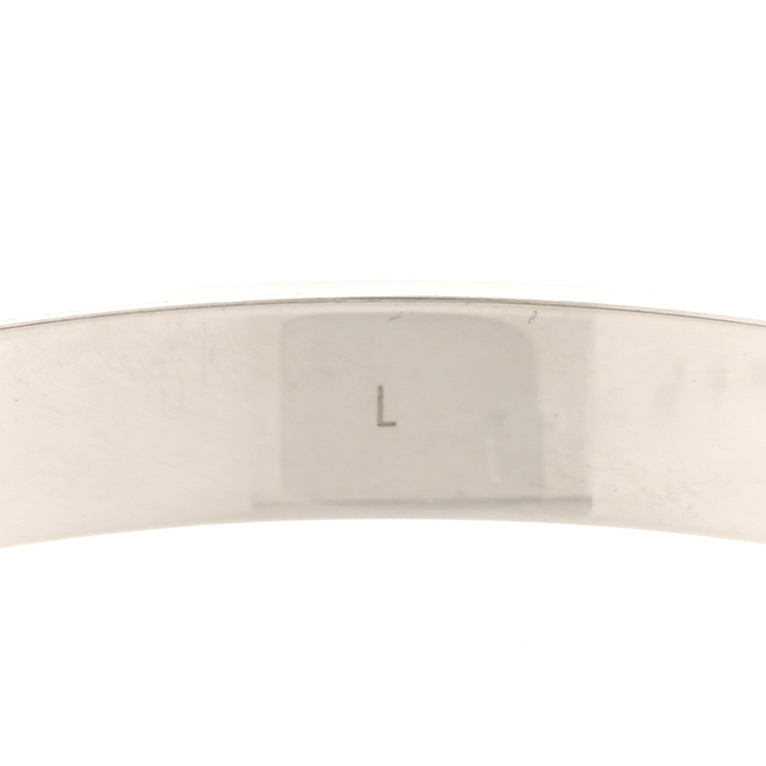 Louis Vuitton Brass Palladium Plated Damier Staples Cuff L Silver 4 of 5