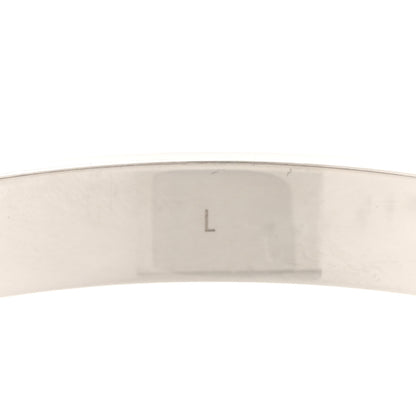 Louis Vuitton Brass Palladium Plated Damier Staples Cuff L Silver 4 of 5