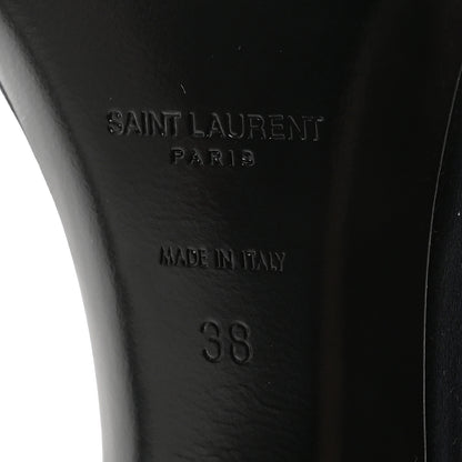 Saint Laurent Crepe Satin Dive Mule Sandals 38 Patriot Navy 7 of 10