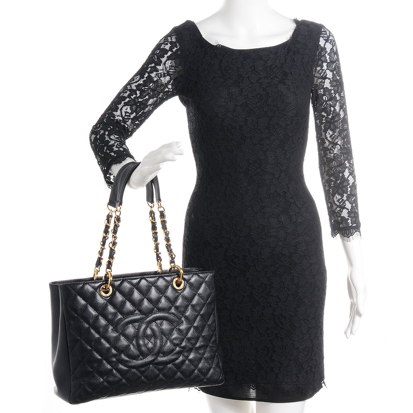 Caviar Grand Shopping Tote GST Black