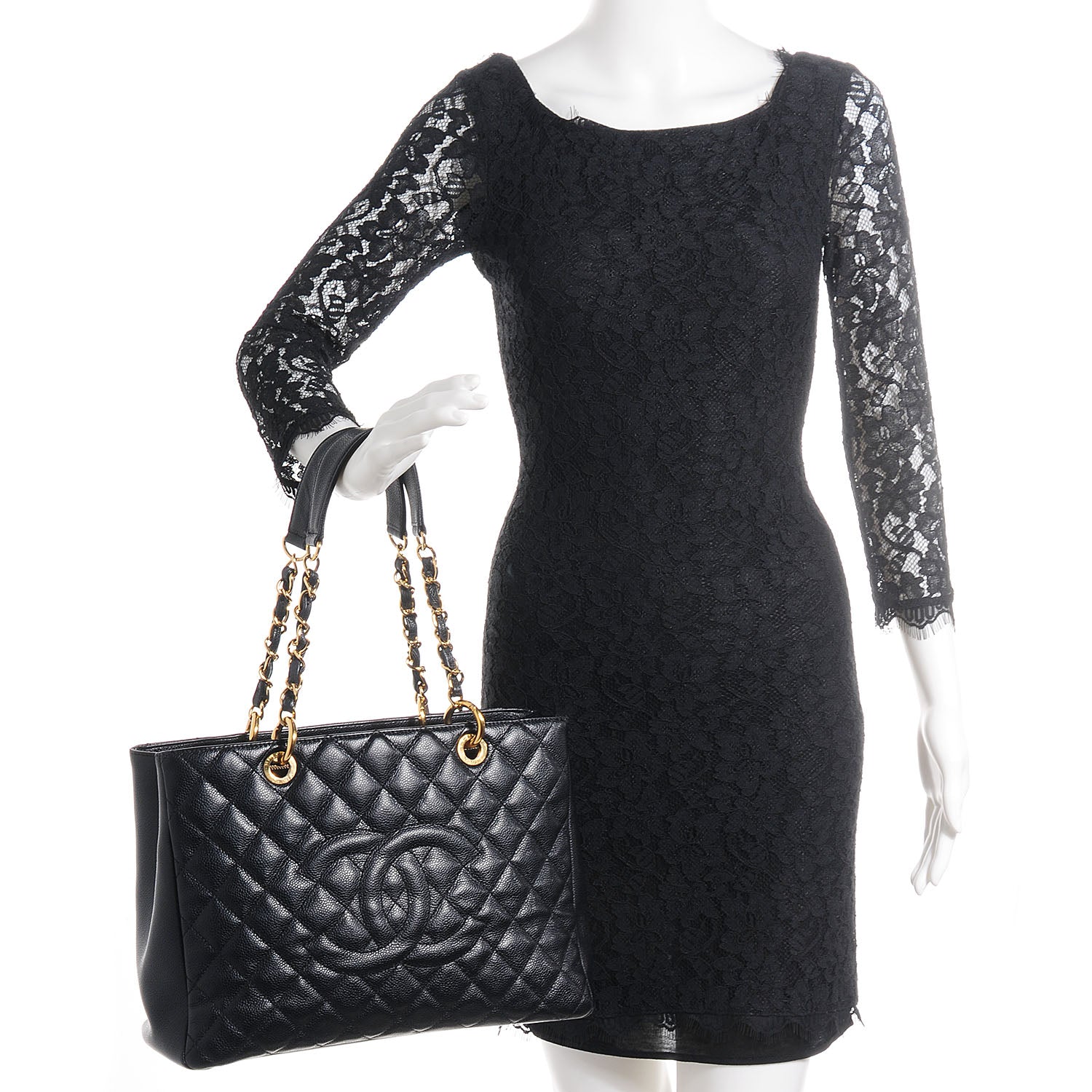 Chanel Caviar Grand Shopping Tote GST Black 2 of 7
