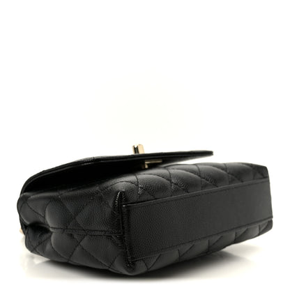 Chanel Caviar Quilted Coco Handle Clutch With Chain Black 4 of 12