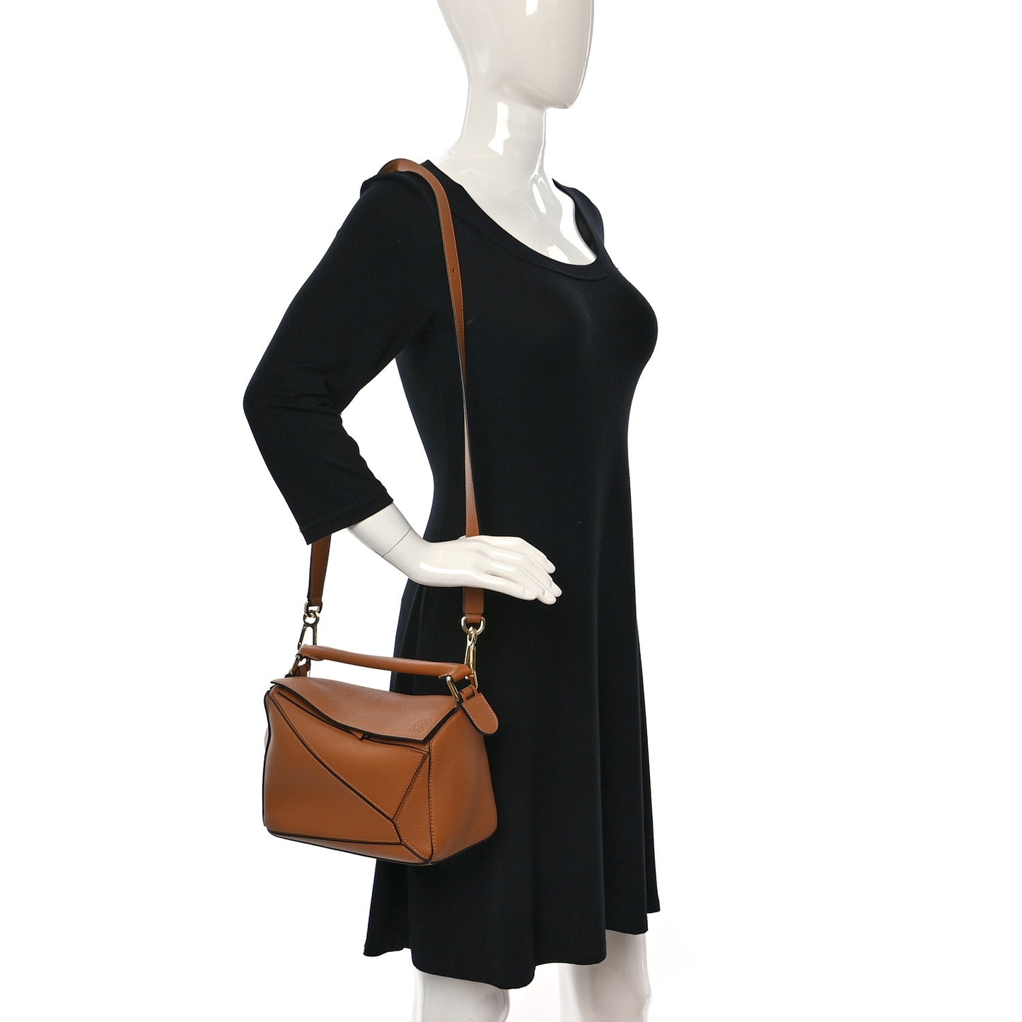 Soft Grained Calfskin Small Puzzle Bag Light Caramel